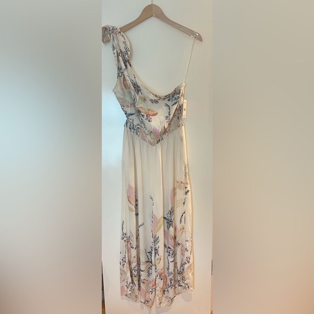 Free People Floral Wide Leg Jumpsuit - Cream and Pink - Picture 4 of 11